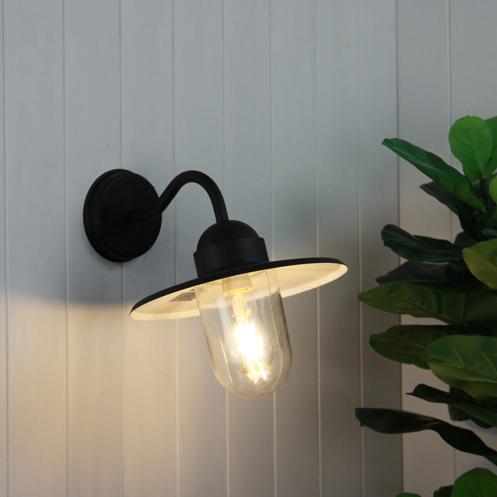 ALLEY Retro Angled Outdoor Wall Light Black WALL LIGHT