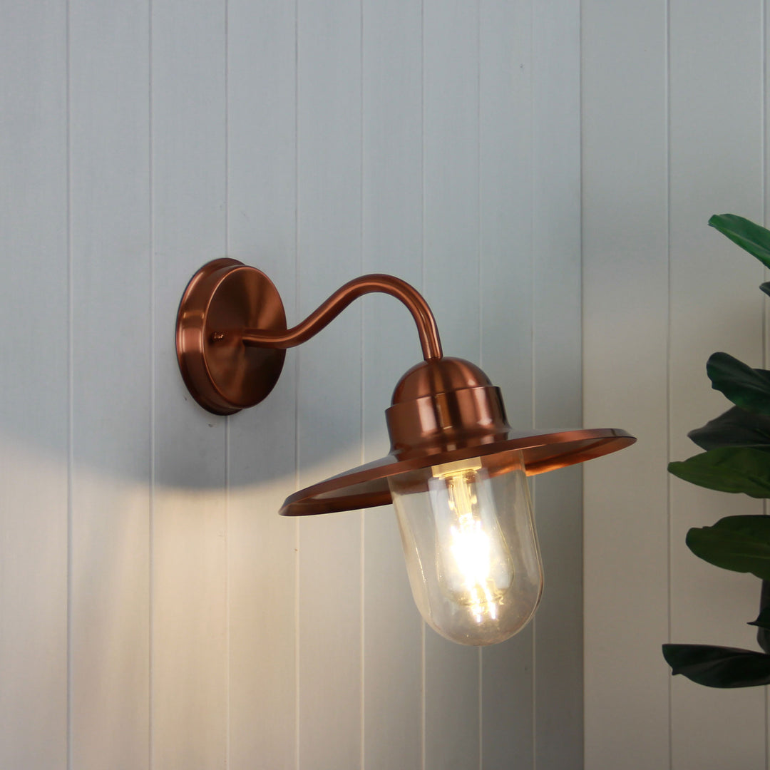 ALLEY Retro Angled Outdoor Wall Light Copper WALL LIGHT