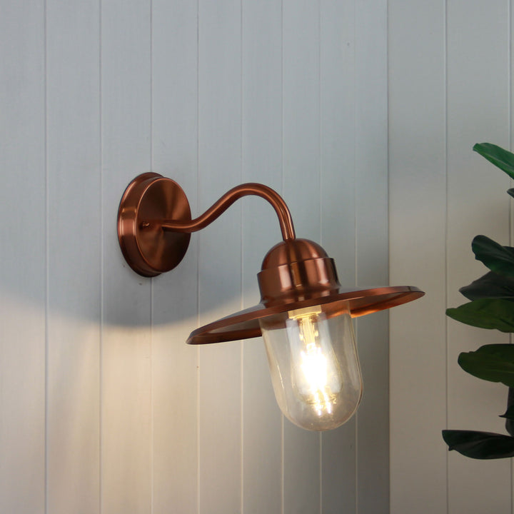 ALLEY Retro Angled Outdoor Wall Light Copper WALL LIGHT