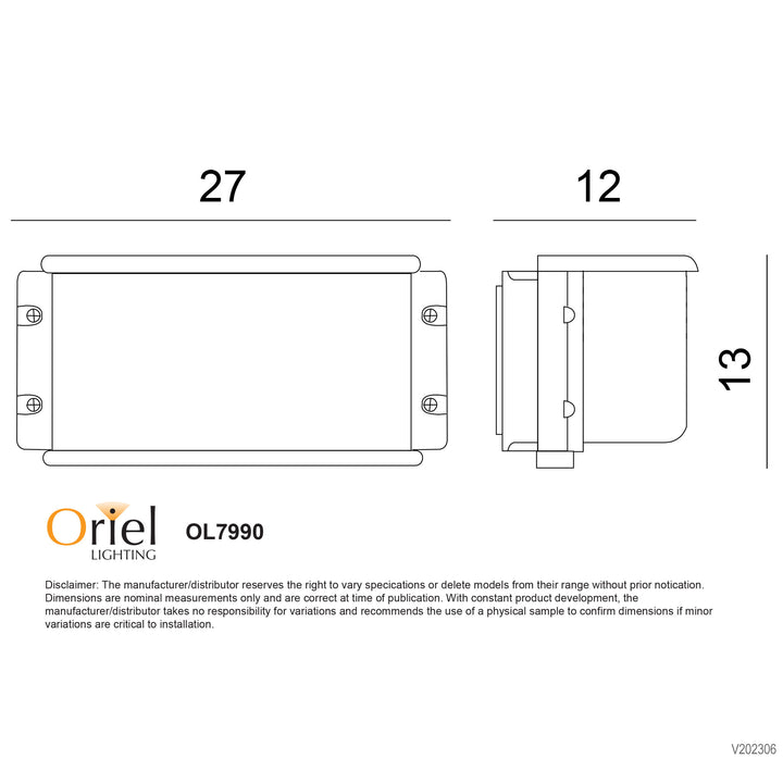 DECK IP54 Curved Front Bunker WALL LIGHT