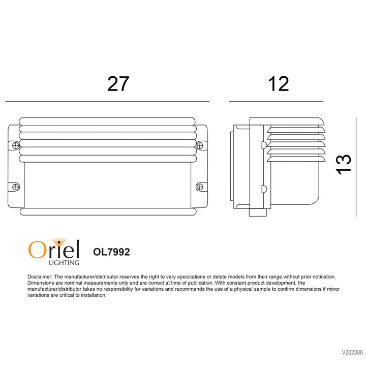 DECK IP54 Curved Front Bunker WALL LIGHT