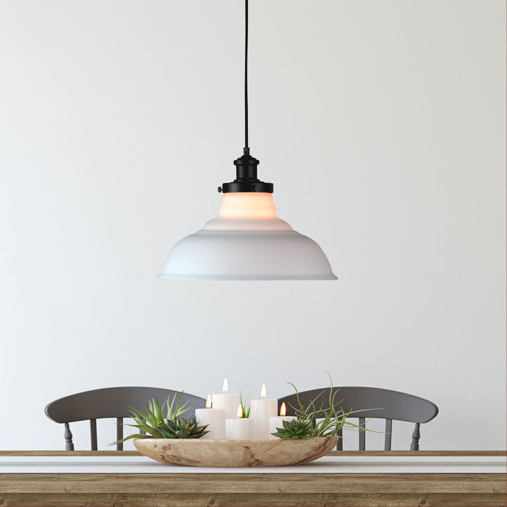 TOLEDO PENDANT Classic Clear/Opal Glass Pendant Pendant