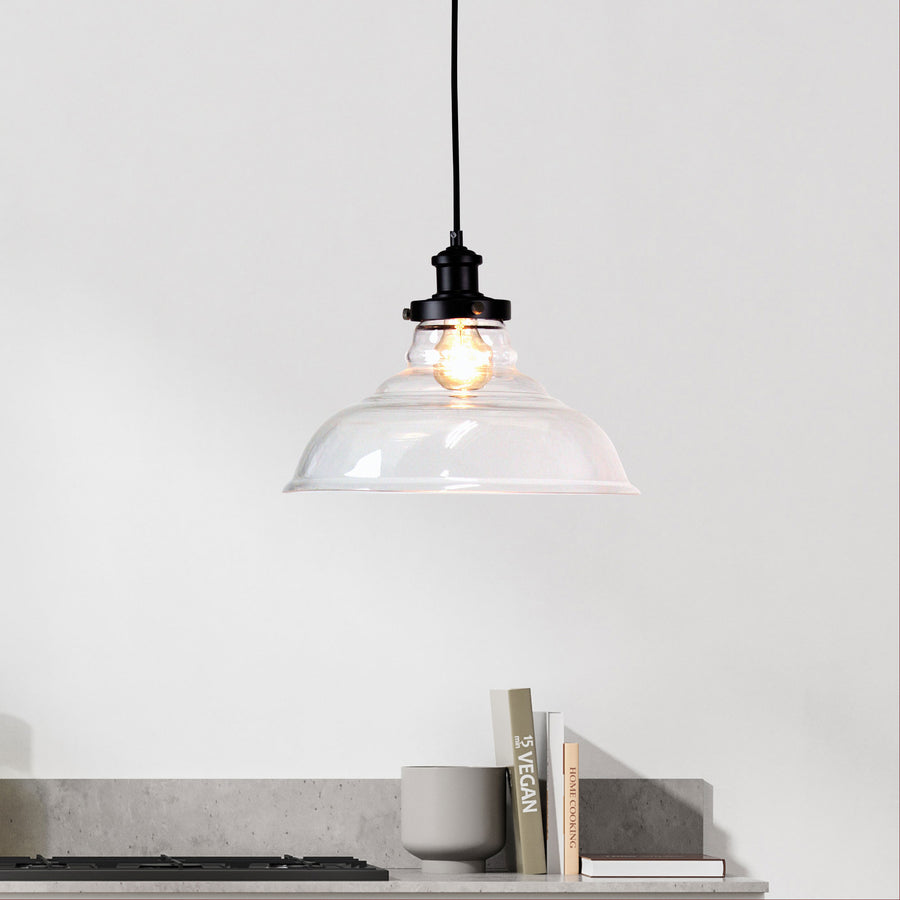 TOLEDO PENDANT Classic Clear/Opal Glass Pendant Pendant