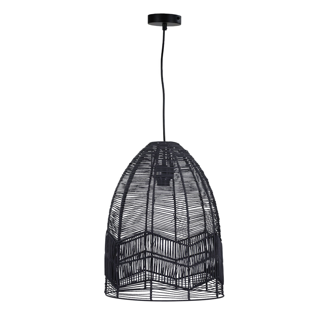 SERANG PENDANT Natural Rattan Pendant Black Pendant