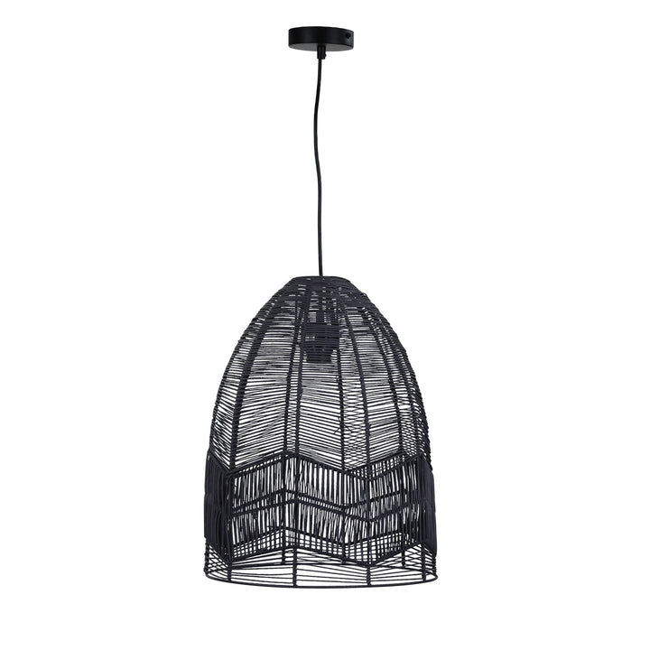 SERANG PENDANT Natural Rattan Pendant Black Pendant