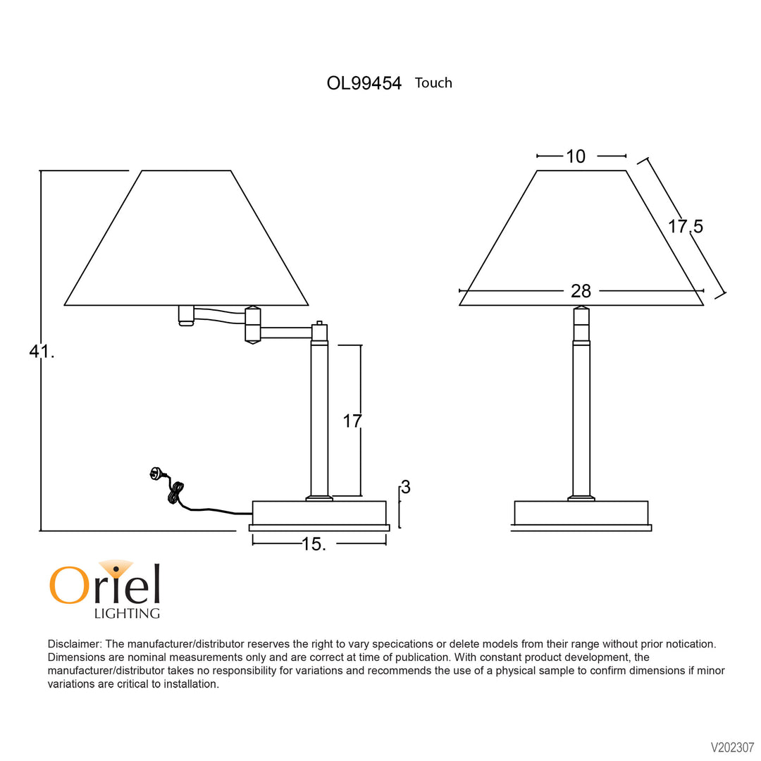 ZOE Touch Lamp TABLE LAMP