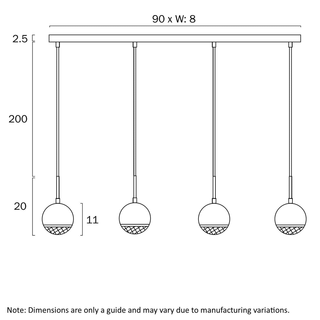 TELBIX ONETA 4 LIGHTS PENDANT Pendant