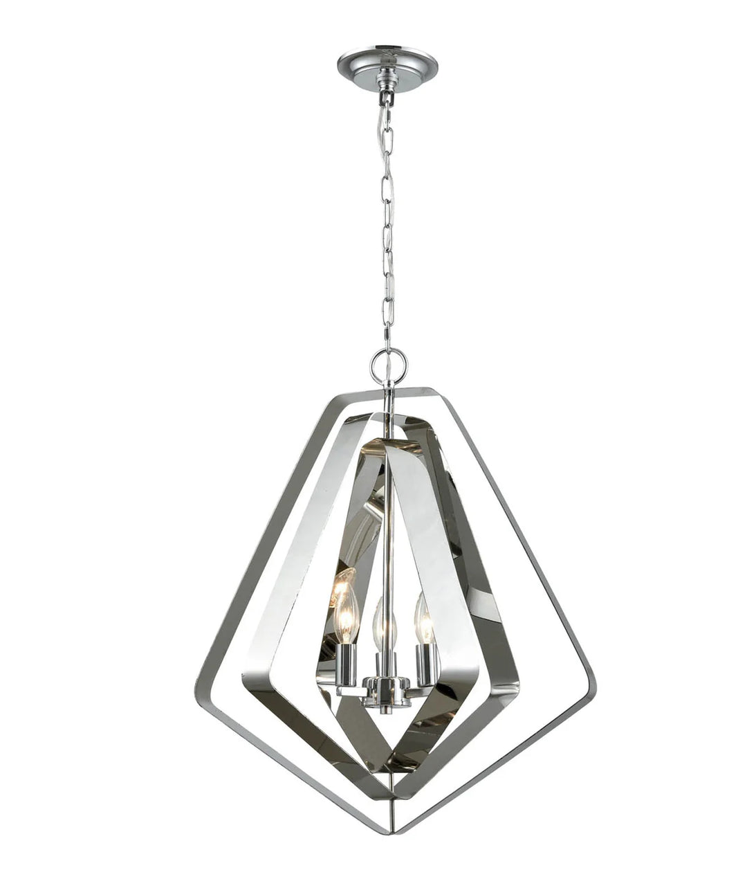 ORBITA: Bohemian Polished Nickel Hardware Pendant Light Medium Pendant