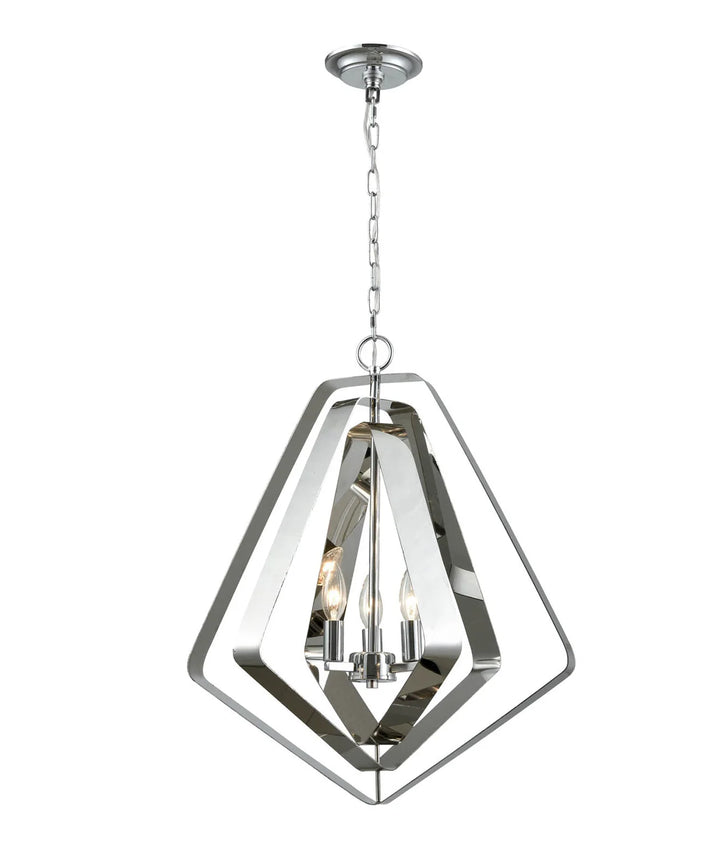ORBITA: Bohemian Polished Nickel Hardware Pendant Light Medium Pendant