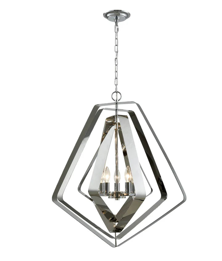 ORBITA: Bohemian Polished Nickel Hardware Pendant Light Large Pendant