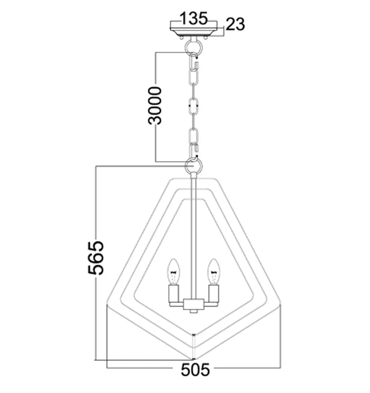 ORBITA: Bohemian Polished Nickel Hardware Pendant Light Pendant
