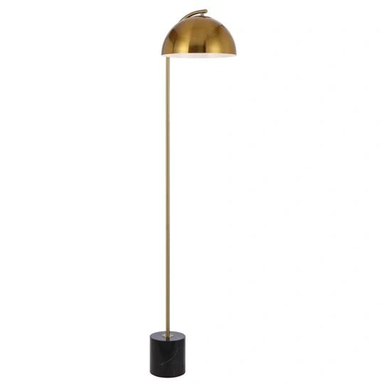 TELBIX ORTEZ FLOOR LAMP BLACK ANTIQUE GOLD Floor Lamp