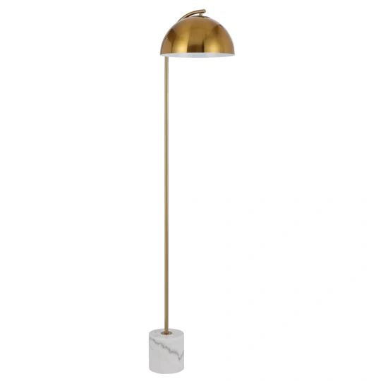 TELBIX ORTEZ FLOOR LAMP WHITE ANTIQUE GOLD Floor Lamp