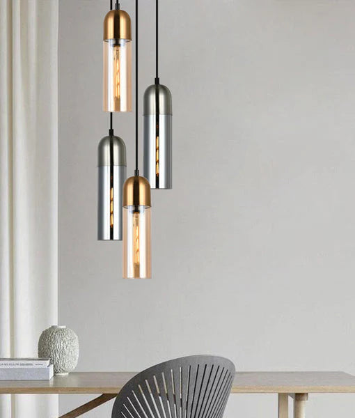 PASTILLE: Interior Round Top Cylinder Glass Pendant Lights Pendant