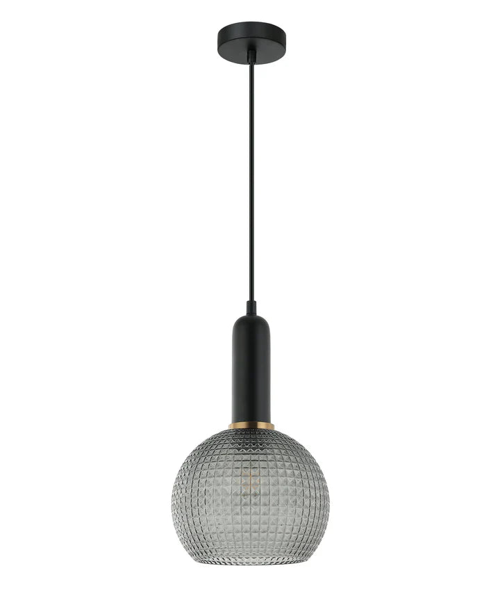 PELOTA: Modern Interior Wine Glass Segmented Glass Pendant Lights Smokey Black Pendant