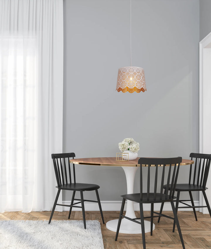 PENSHADE: Interior Slanted with Flower Pattern Laser Cut Pendant Lights Pendant