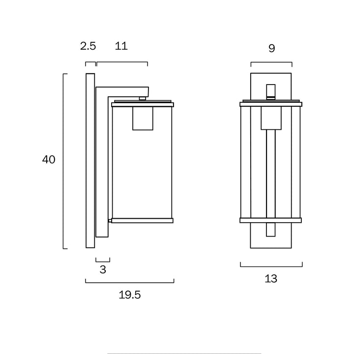 PEROVA 40 EXTERIOR WALL LIGHT WALL LIGHT