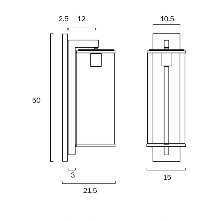 PEROVA 50 EXTERIOR WALL LIGHT WALL LIGHT