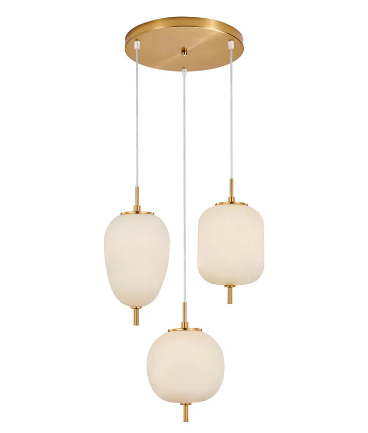 PINO: Interior Opal Matte / Smokey Black Mirror Finish multiple Pendant Lights Opal Matte Pendant