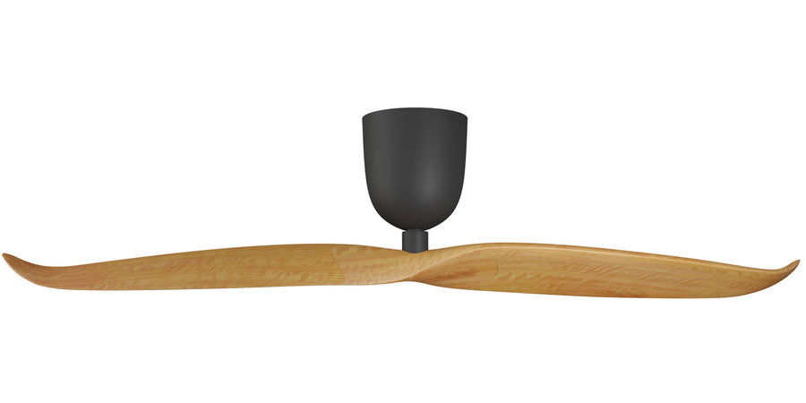 Aeratron AE2+ DC Ceiling Fan - Black with Light Timber Ceiling Fan