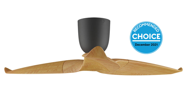 AE3+ DC Ceiling Fan with Light Timber Black with Light Timber Ceiling Fan