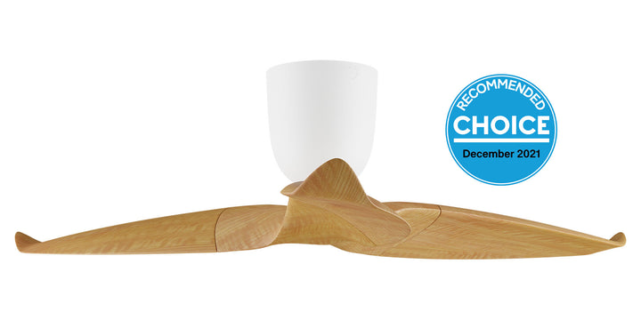 AE3+ DC Ceiling Fan with Light Timber White with Light Timber Ceiling Fan