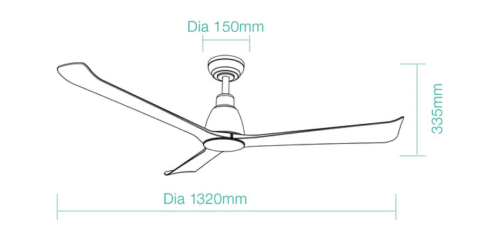 Polo DC 52″ Smart Ceiling Fan With WIFI Remote Control Ceiling Fan
