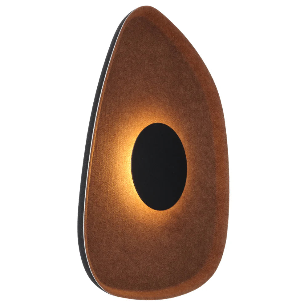 RAXA WALL LIGHT Mocha Brown on Black WALL LIGHT