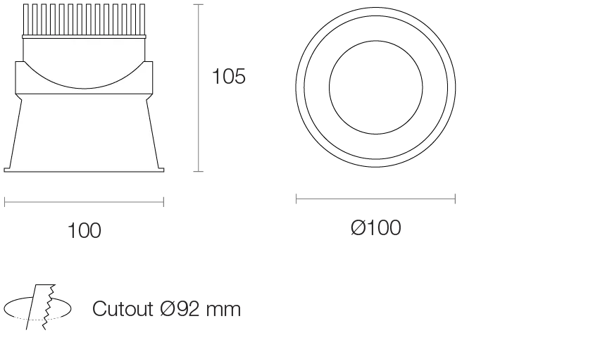 Resiled RDTL8 8W Recessed Adjustable Downlight Downlight