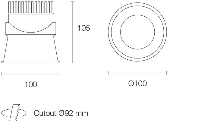 Resiled RDTL8 8W Recessed Adjustable Downlight Downlight