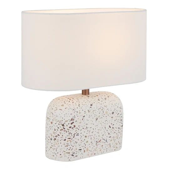 TELBIX REANO TABLE LAMP WHITE TERRAZZO TABLE LAMP