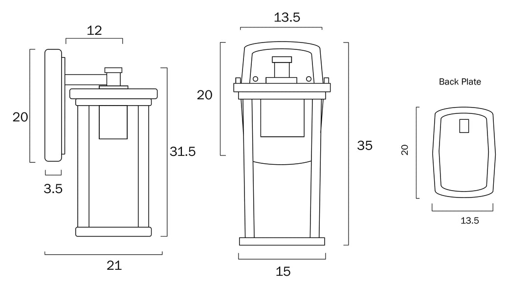 REESE 135 EXTERIOR WALL LIGHT WALL LIGHT