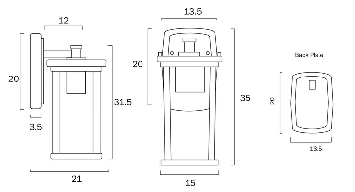 REESE 135 EXTERIOR WALL LIGHT WALL LIGHT
