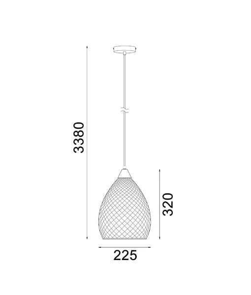 RICTUS: Bohemian Glass with Quadrilateral Segments Ellipse Shape Pendant Lights Pendant