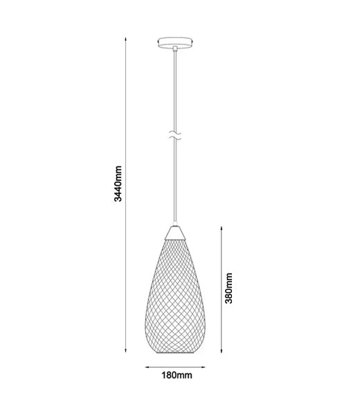 RICTUS: Bohemian Glass with Quadrilateral Segments Tear Drop Shape Pendant Lights Pendant