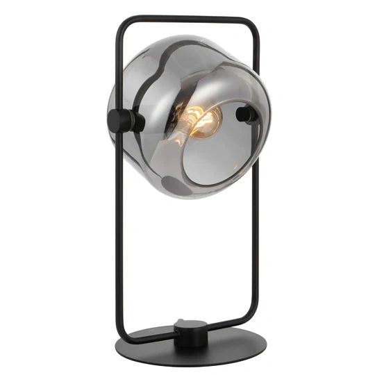 Telbix ROCHA TABLE LAMP BLACK SMOKE TABLE LAMP