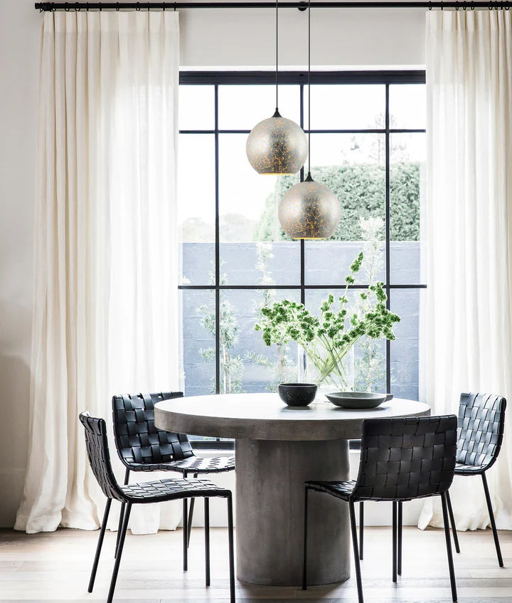 ROCHE: Interior Wine Glass Shape Matte Gold / Chrome Glass Pendant Lights Pendant