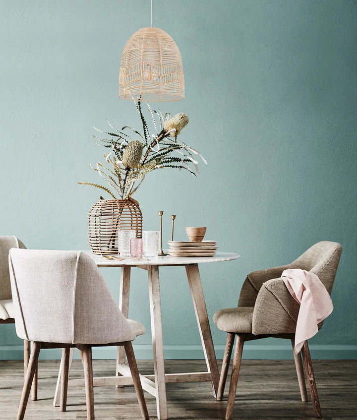 ROTA: Bohemian Interior Natural Rattan Ellipse Pendant Light Pendant