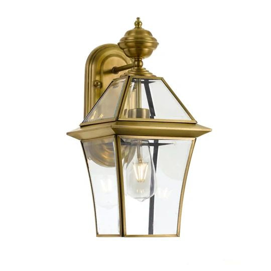 TELBIIX RYE 20 SOLID BRASS EXTERIOR WALL LIGHT BRASS WALL LIGHT