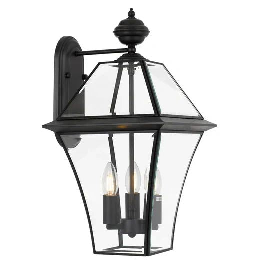 TELBIX RYE 27 SOLID BRAS EXTERIOR WALL LIGHT BLACK WALL LIGHT