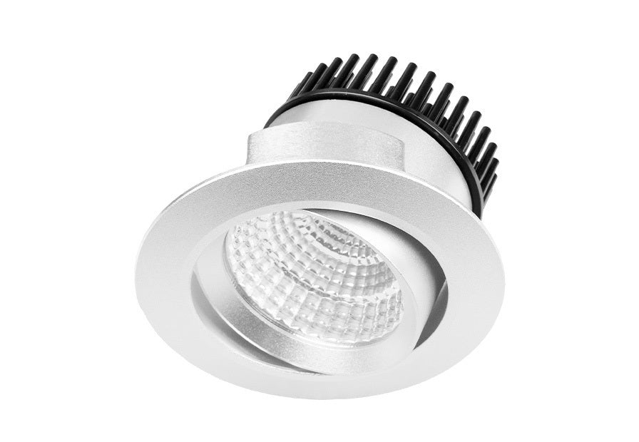 Resiled RDA8 8W Recessed Adjustable Downlight Silver Downlight