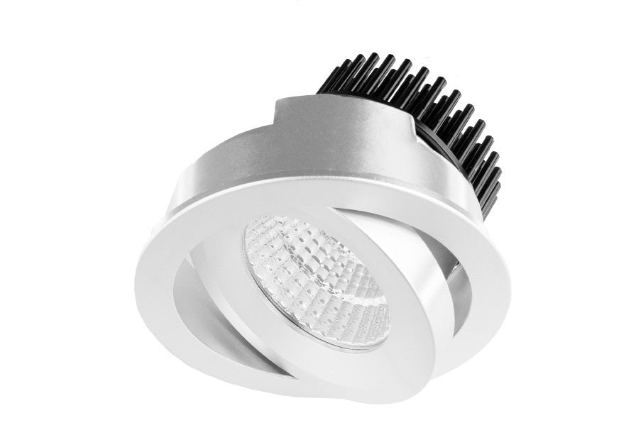 Resiled RDC8 8W Recessed Adjustable Downlight Silver Downlight