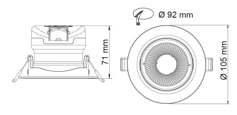 COOLUM PLUS S9168TC - 9W Downlight