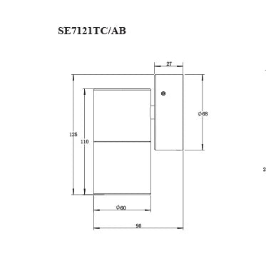 BONDI DZINE S - SE7121TC/AB 4W WALL LIGHT