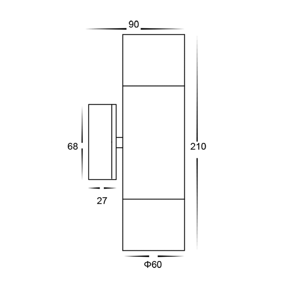 BONDI DZINE T - SE7122TC/AB 2 X 4W Wall light