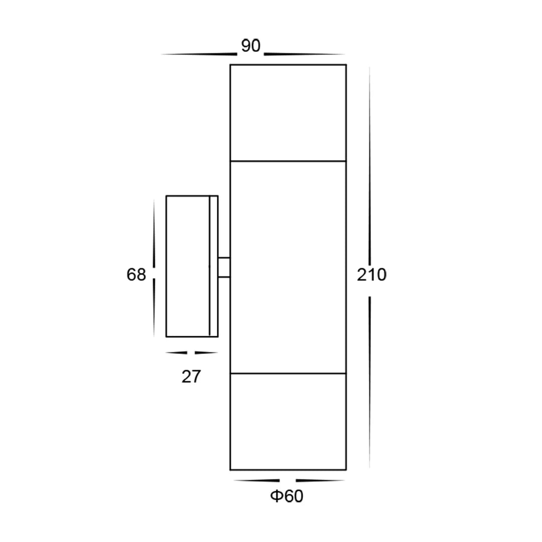 BONDI DZINE T - SE7122TC/AB 2 X 4W Wall light