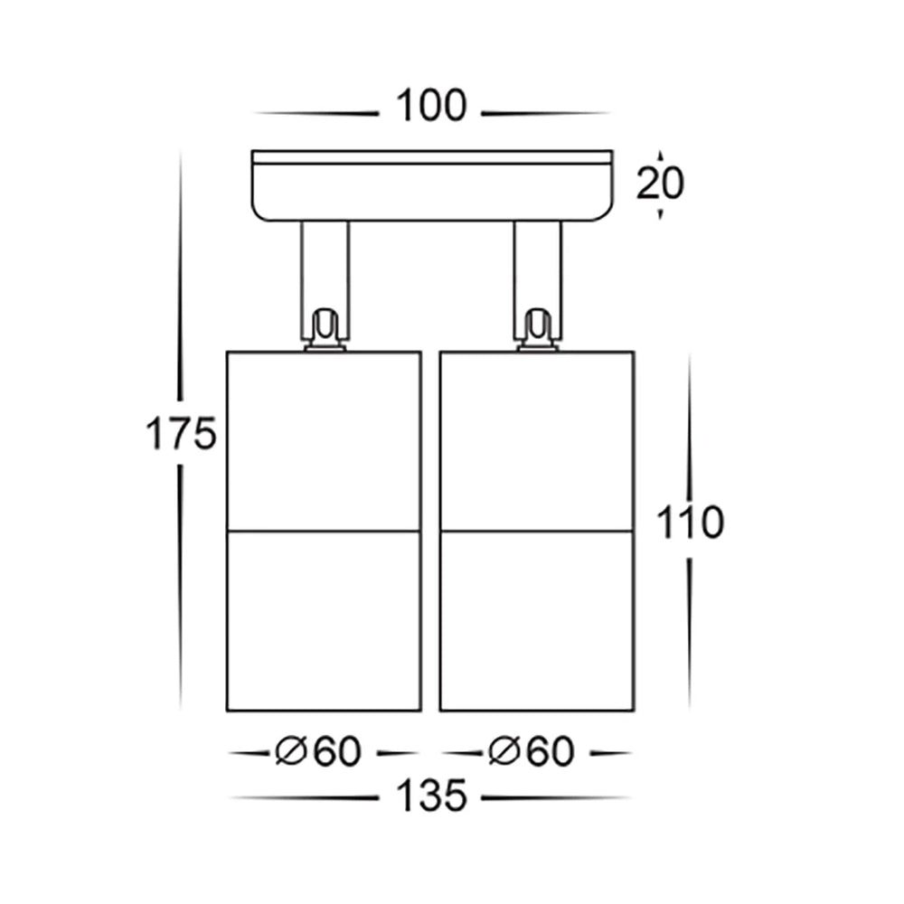 BONDI DZINE TA - SE7124TC/AB 2 x 4W Wall light