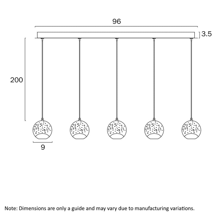 Telbix SEGOVIA 5 LIGHT BAR PENDANT Pendant