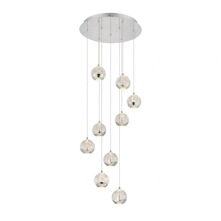 Telbix SEGOVIA 9 LIGHT PENDANT Chrome Pendant