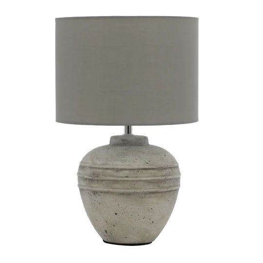 TELBIX SIERRA CERAMIC TABLE LAMP GREY TABLE LAMP